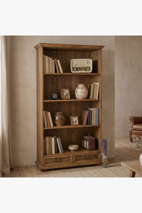 Knižnica v rustikálnom štýle